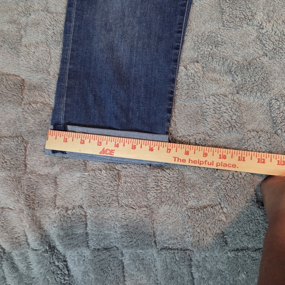 Mavi Jeans Womens 28 Marcia Capri High Rise Cuffed Stretch Blue Denim Cropped - Picture 5 of 13